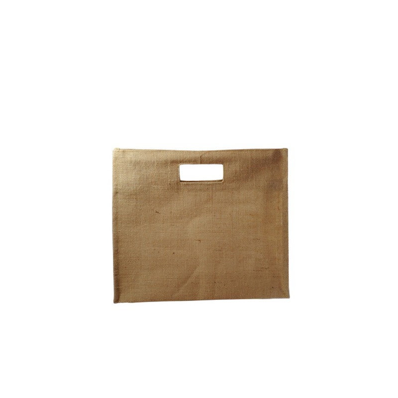 Bolsa de yute BJ05C. 35 cm de alto, 40 cm de ancho y 15 cm de fuelle.