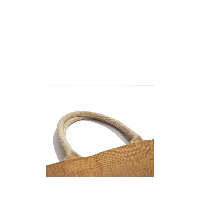 Bolsa de yute 100% biodegradable y reutilizable. 35 cm de alto, 40 cm de ancho y 17 cm de fuelle.
