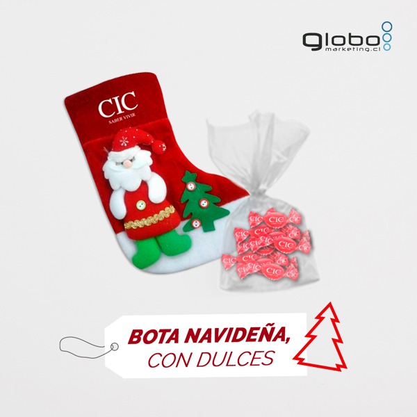 BOTA NAVIDEÑA CON DULCES
