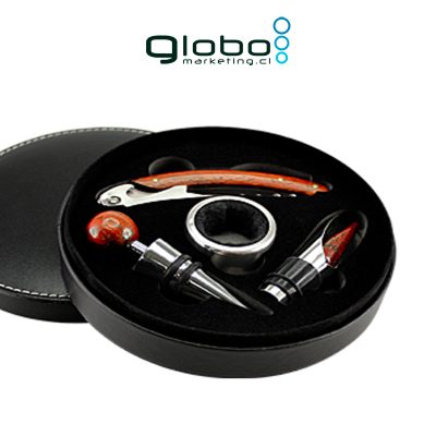 Set de Vino PU Negro
