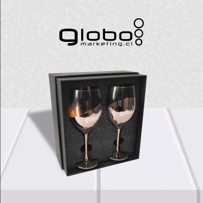 Set de 2 Copas de Vino Encobrizadas