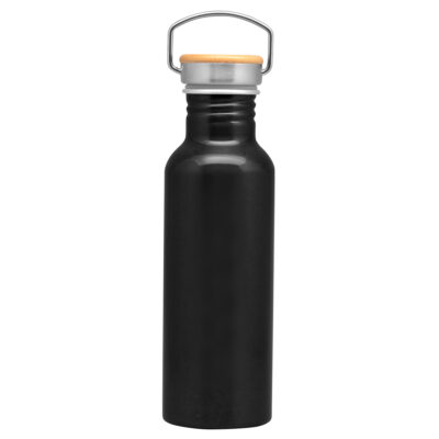 Botella metalica negra