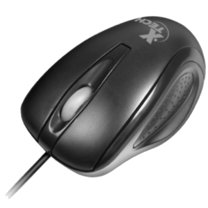 Mouse de tres botones con cable XTM-175 Color negro