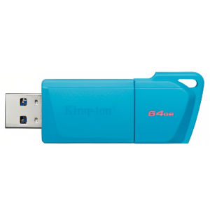 Kingston - USB flash drive - 64 GB - USB 3.2 Gen 1 - NEON Aqua Blue