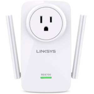 LINKSYS RE6700 EXTENSOR REPETIDOR AC1200 CON TOMA DE CORRIENTE INCORP